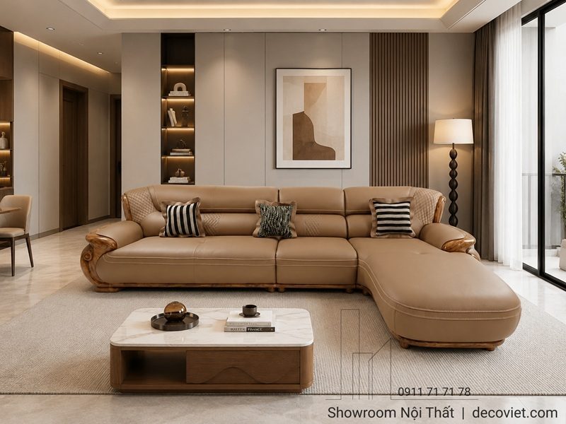 Ghế Sofa Chữ L Bọc Da 1190T