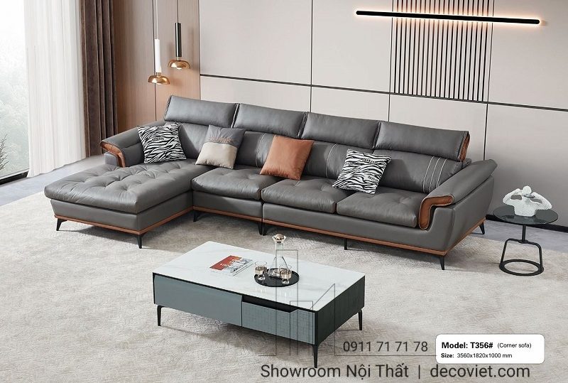 Ghế Sofa Da Hiện Đại 1076T