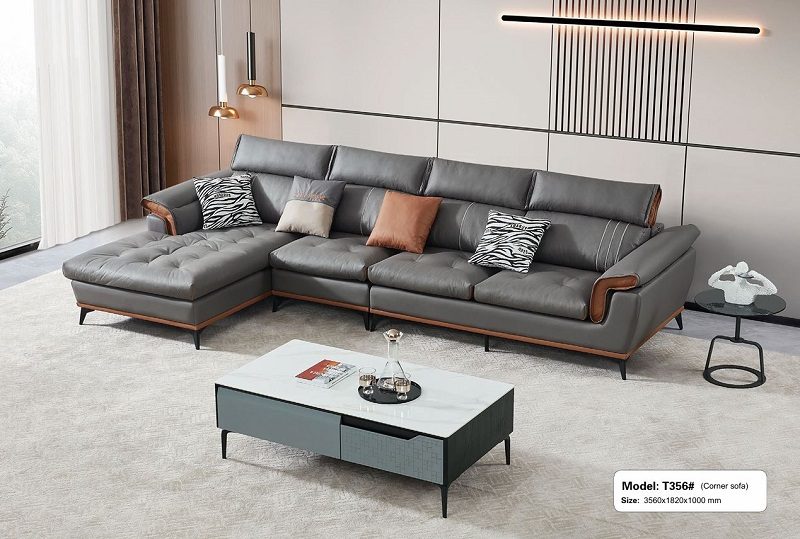 Ghế Sofa Da Hiện Đại 1076T