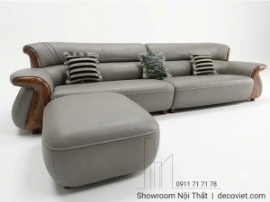 Ghế Sofa Gỗ Mun Bọc Da 1188T