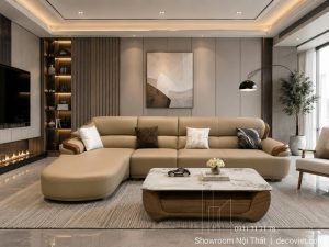 Ghế Sofa Gỗ Mun Bọc Da Bò Thật 1130T