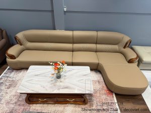 Ghế Sofa Gỗ Mun Bọc Da Bò Thật 1130T