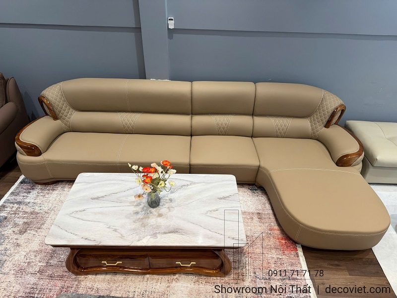 Ghế Sofa Gỗ Mun Bọc Da Bò Thật 1130T