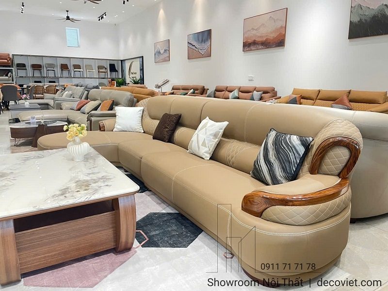 Ghế Sofa Gỗ Mun Bọc Da Bò Thật 1130T