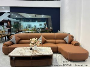 Ghế Sofa Gỗ Mun Da Bò Cao Cấp 1091T