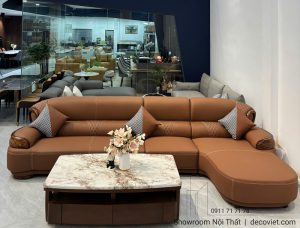 Ghế Sofa Gỗ Mun Da Bò Cao Cấp 1091T