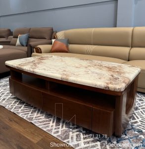 Ghế Sofa Gỗ Mun Da Bò Cao Cấp 1091T