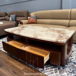 Ghế Sofa Gỗ Mun Da Bò Cao Cấp 1091T