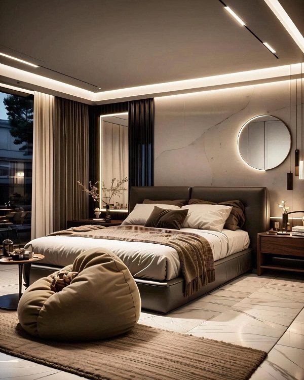 Giường Bọc Da Hiện Đại 102T