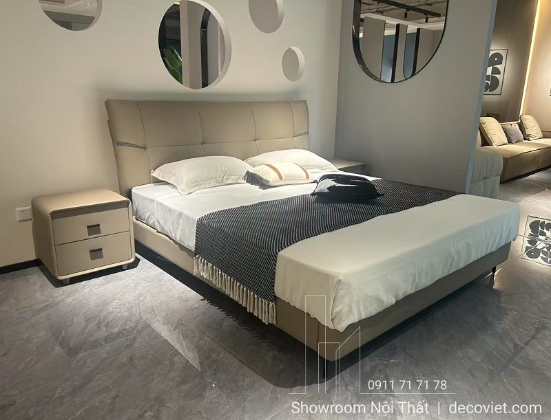 Giường Bọc Da Hiện Đại 192T