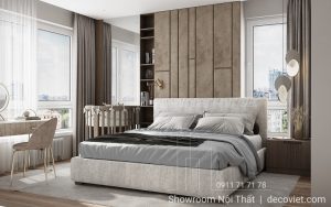 Giường Bọc Vải Giá Rẻ 104T