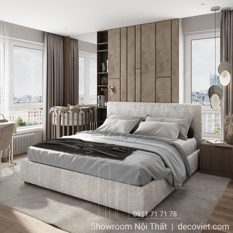 Giường Bọc Vải Giá Rẻ 104T