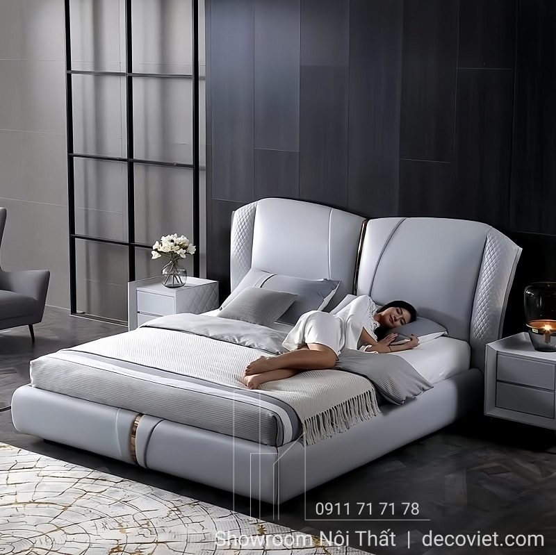 Giường Ngủ Bọc Da Nhập Khẩu 140T