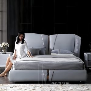 Giường Ngủ Bọc Da Nhập Khẩu 140T