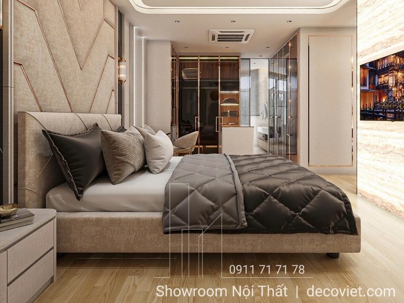 Giường Ngủ Bọc Vải Cao Cấp 135T