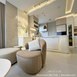 Hoàn Thiện Nội Thất Chung Cư 2 Phòng Ngủ 74m2 Hiện Đại