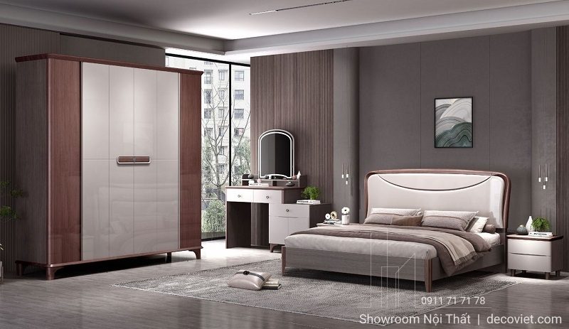 Mẫu Giường Ngủ Gỗ Hiện Đại 180T