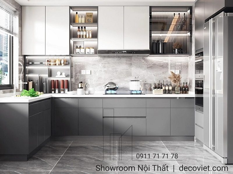 Mẫu Tủ Bếp Chữ U Hiện Đại 1189T
