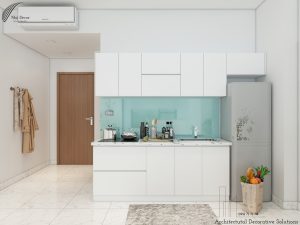 Phối cảnh 3D nội thất căn hộ 1PN Sunrise City View