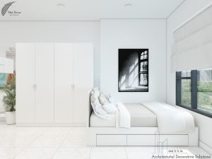Phối cảnh 3D nội thất căn hộ 1PN Sunrise City View