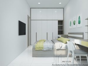 Phối cảnh 3D nội thất nhà phố Biên Hòa 2 phòng ngủ