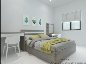 Phối cảnh 3D nội thất nhà phố Biên Hòa 2 phòng ngủ