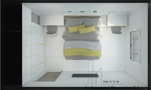 Phối cảnh 3D nội thất nhà phố Biên Hòa 2 phòng ngủ