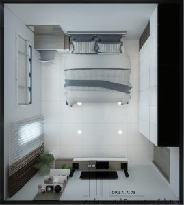 Phối cảnh 3D nội thất nhà phố Biên Hòa 2 phòng ngủ