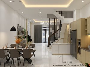 Phối Cảnh 3D Nội Thất Nhà Phố Quận 2 Cao Cấp