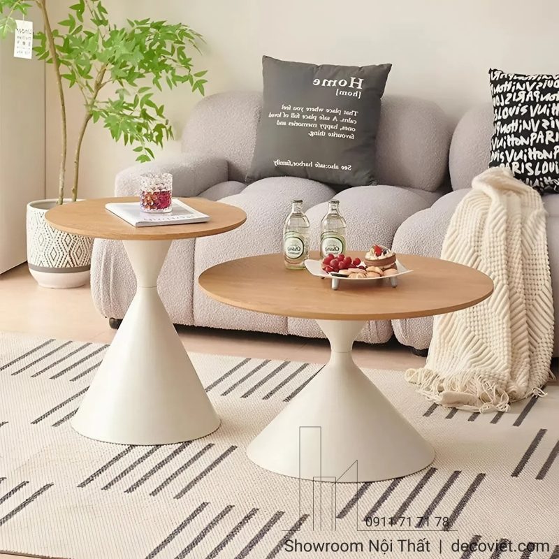 Set Bàn Trà Gỗ Tròn 475S