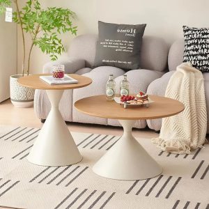 Set Bàn Trà Gỗ Tròn 475S