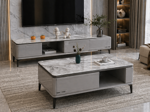 Set Kệ Tivi Bàn Trà Mặt Đá 116T