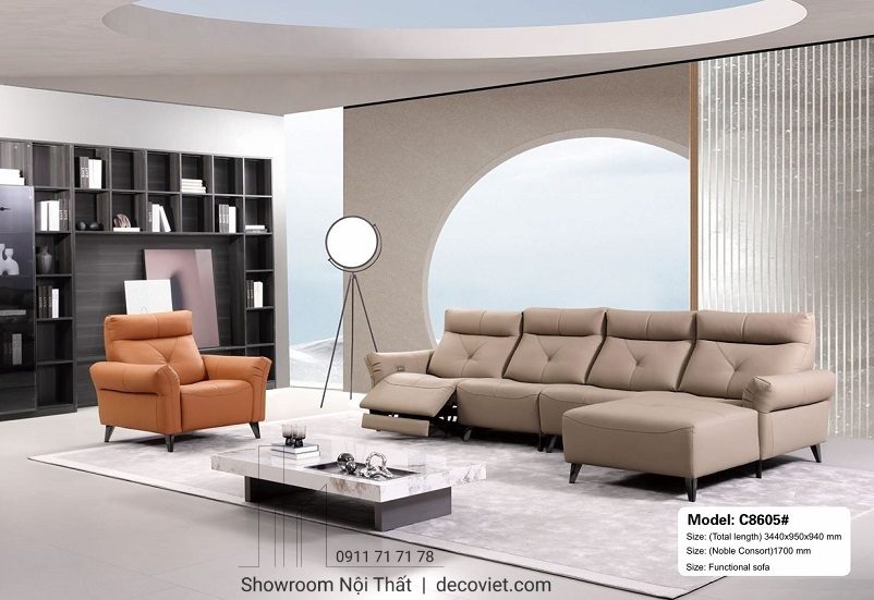 Sofa Chỉnh Điện Da Bò Nhập Khẩu 1045T
