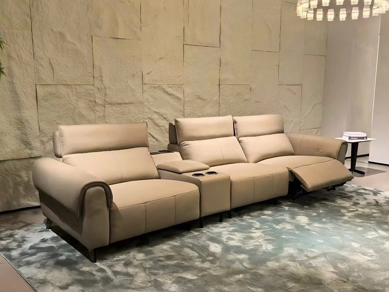 Sofa Da Bò Nhập Khẩu Chỉnh Điện 1147T