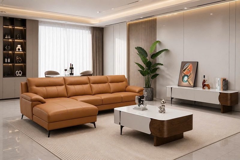 Sofa Da Bò Ý Cao Cấp 1176T