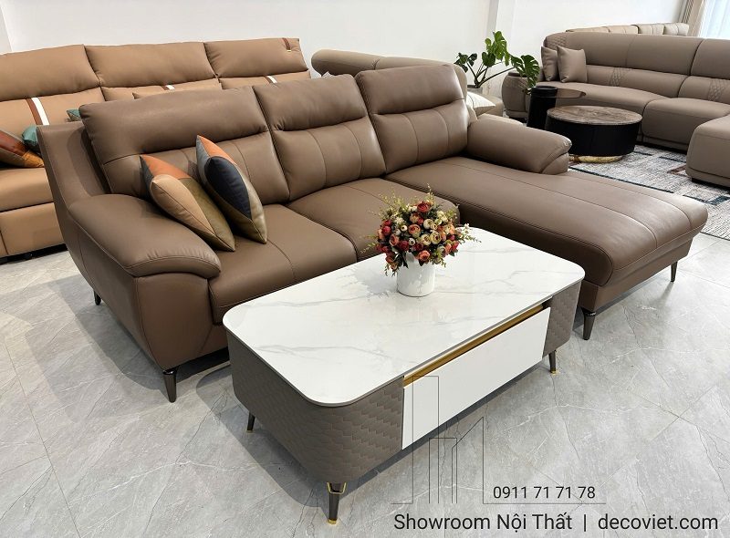 Sofa Da Chữ L Hiện Đại 1153T