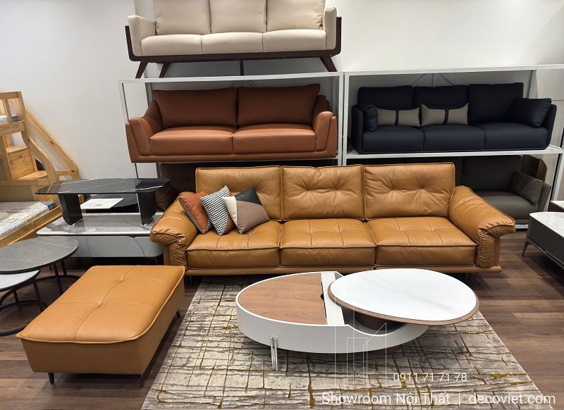 Sofa Da Phòng Khách Cao Cấp 1093T