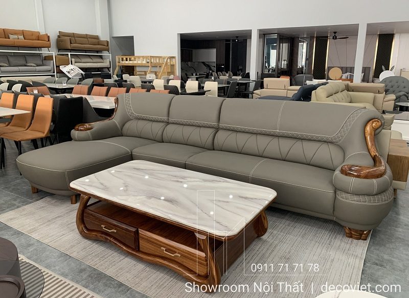 Sofa Gỗ Bọc Da Nhập Khẩu 1048T