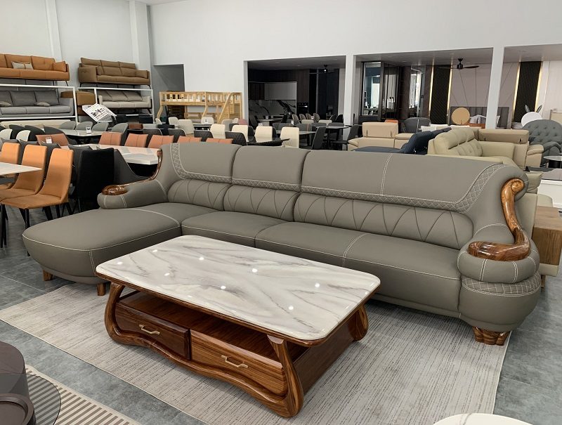 Sofa Gỗ Bọc Da Nhập Khẩu 1048T