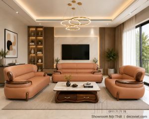 Sofa Gỗ Bọc Da Sinh Thái 1173T