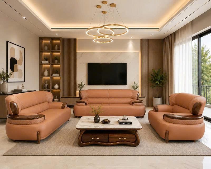 Sofa Gỗ Bọc Da Sinh Thái 1173T