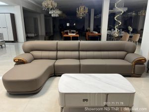 Sofa Gỗ Mun Bọc Da Nhập Khẩu 1052T