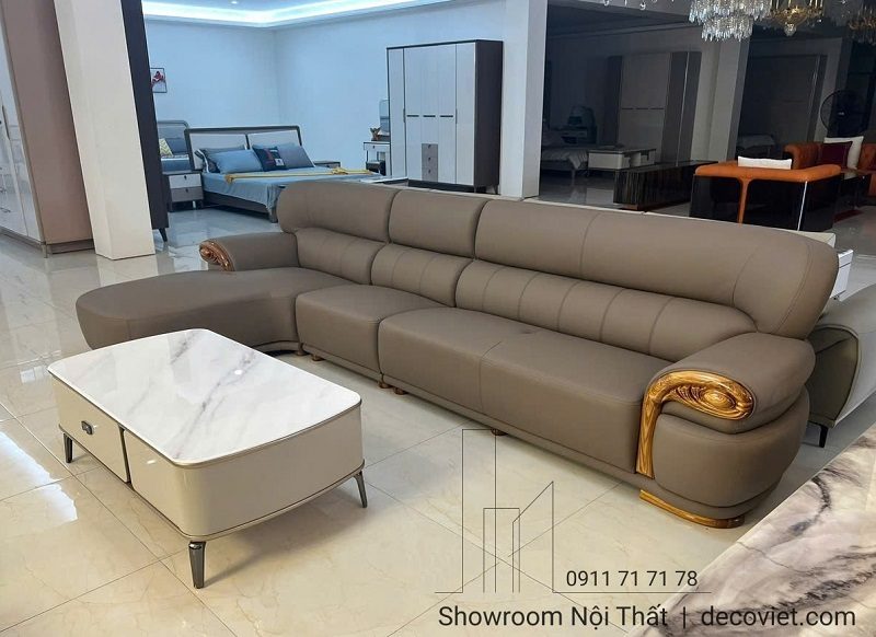 Sofa Gỗ Mun Bọc Da Nhập Khẩu 1052T