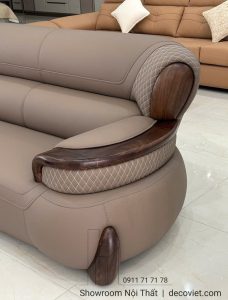 Sofa Gỗ Mun Góc L Nhập Khẩu 1107T