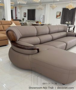 Sofa Gỗ Mun Góc L Nhập Khẩu 1107T