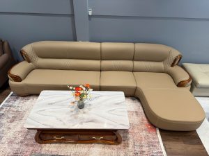 Sofa Gỗ Mun Nhập Khẩu Da Bò 1090T