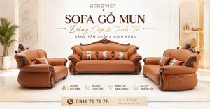 Sofa Gỗ Mun Phòng Khách 1185T