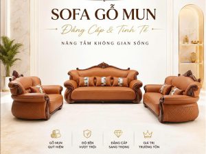 Sofa Gỗ Mun Phòng Khách 1185T