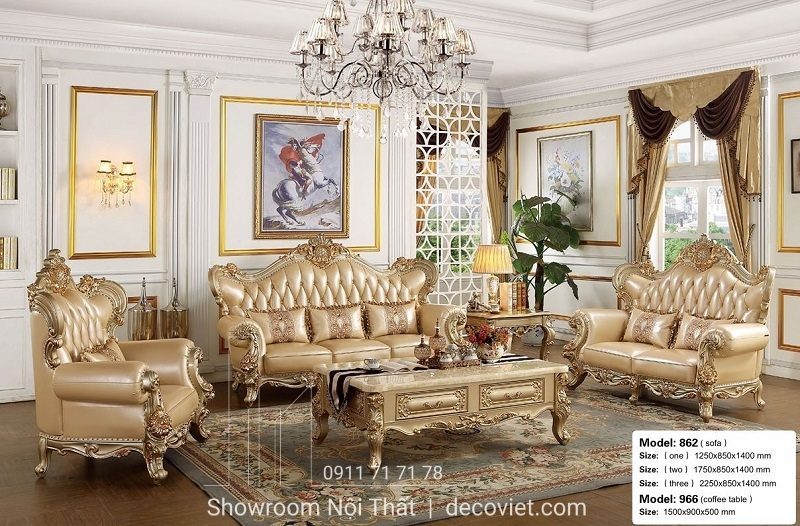 Sofa Tân Cổ Điển Nhập Khẩu 1083T