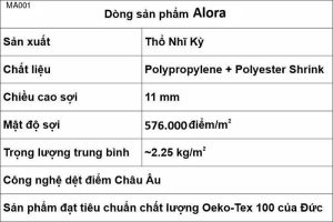Thảm Sofa Phòng Khách Hiện Đại MA001